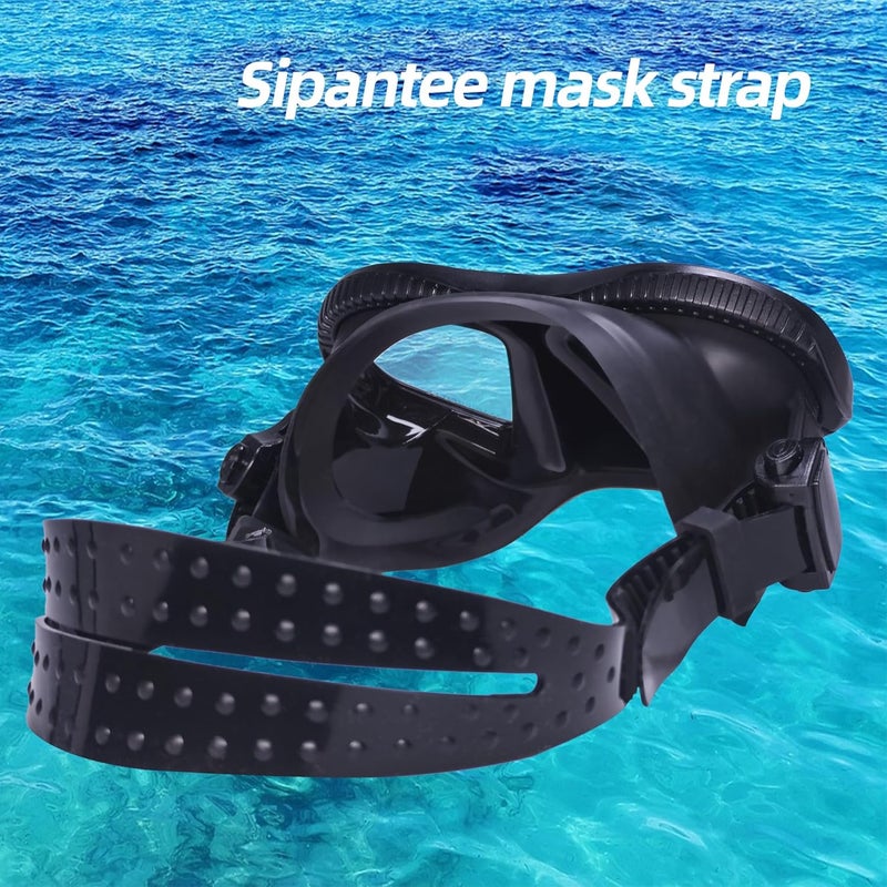 sipantee 2PCS Universal Silicone Mask Strap Black Scuba Mask Strap Replacement for Scuba Diving Snorkeling Mask Swimming Goggle Snorkel Mask Straps Diving Glasses Straps - Image 4